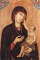 Madonna with Child and Two ANgels Crevole Madonna Sienese School Duccio